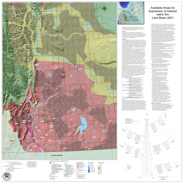 Available Areas for Expression of Interest in the Liard Basin.