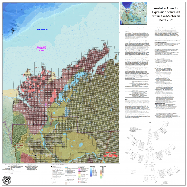 Available Areas for Expression of Interest in the Mackenzie Delta.