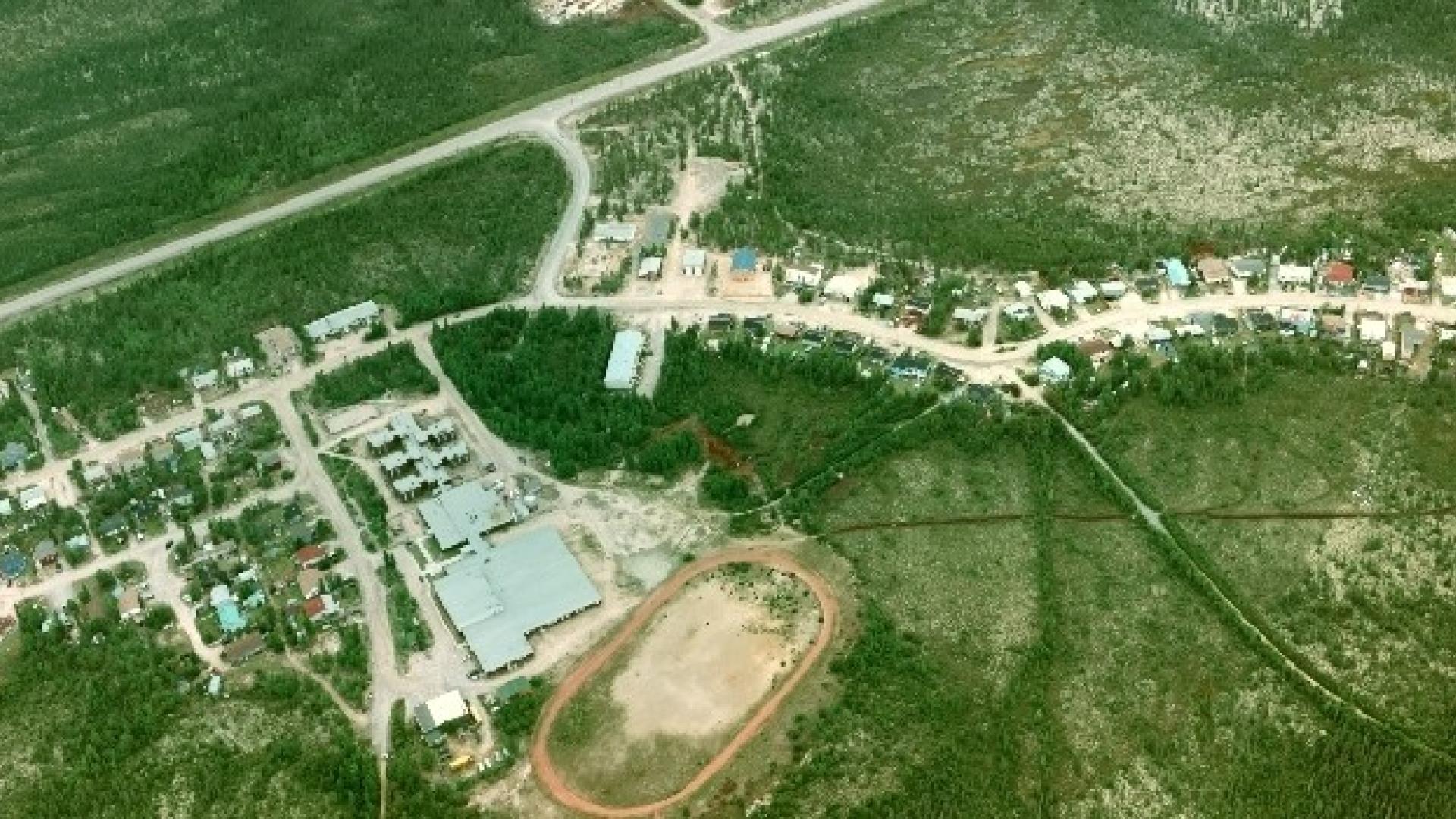 View of Behchokǫ̀ from air
