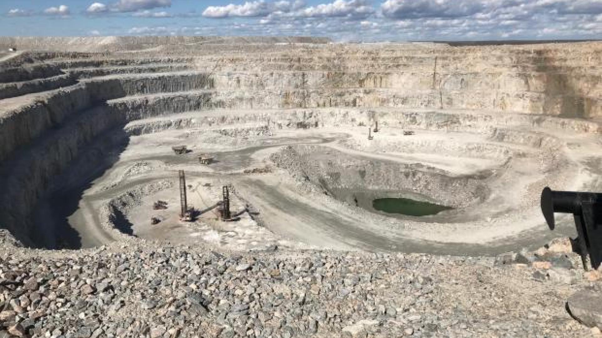 View of Ekati mining pit