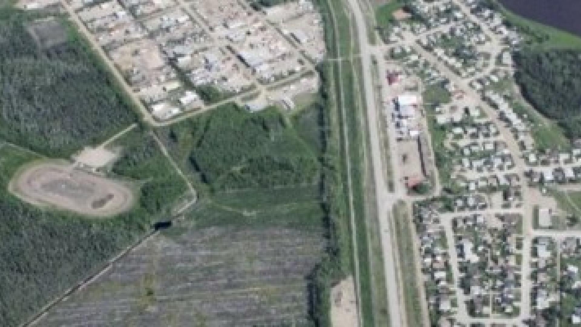 View of Hay River from air