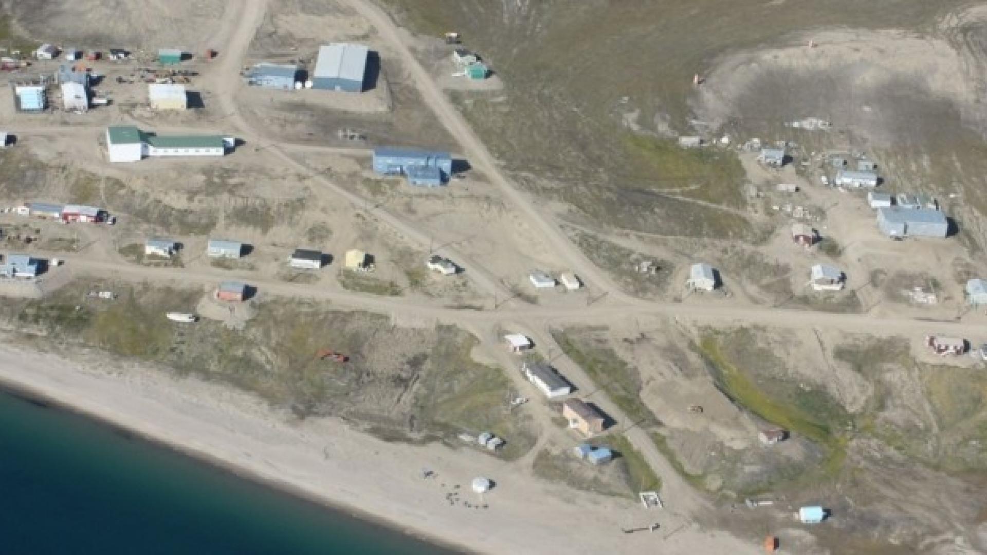 View of Sachs Harbour from air