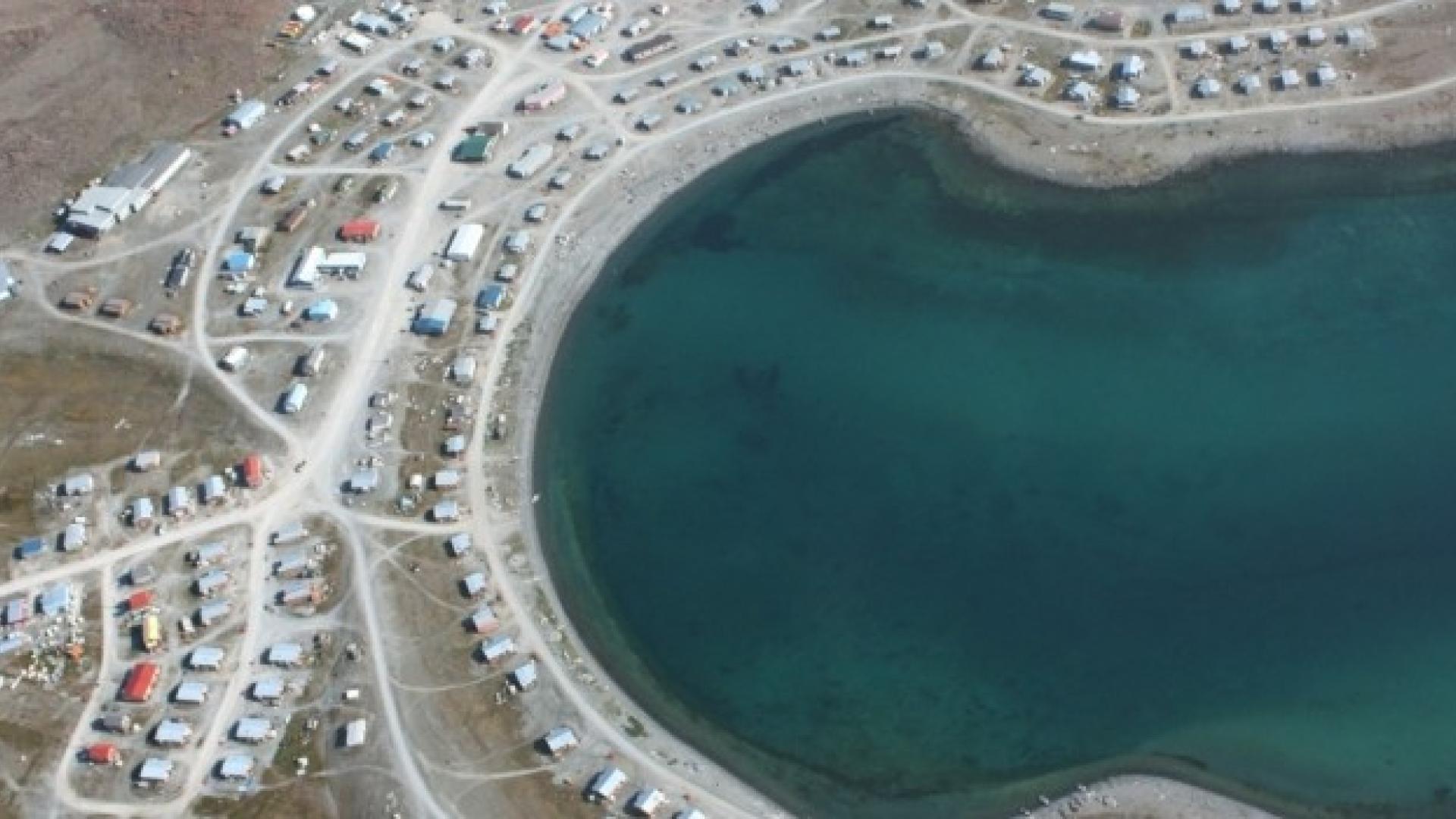 View of Ulukhaktok from air