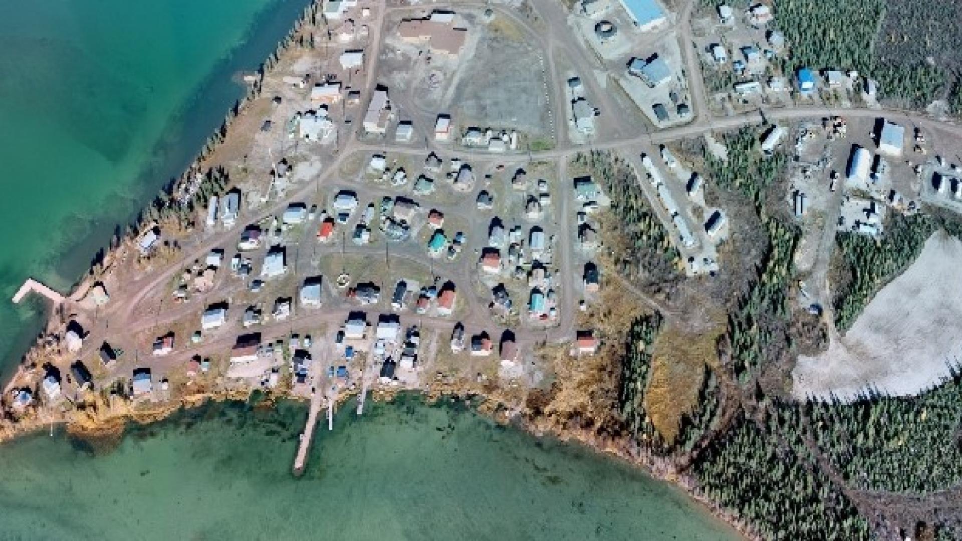 View of Whatì from air