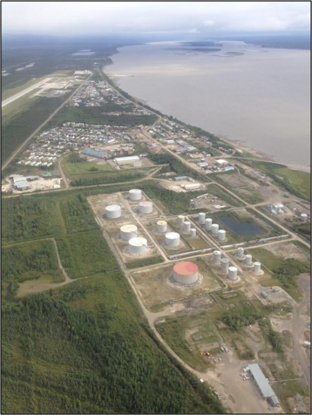 overhead view of Norman Wells