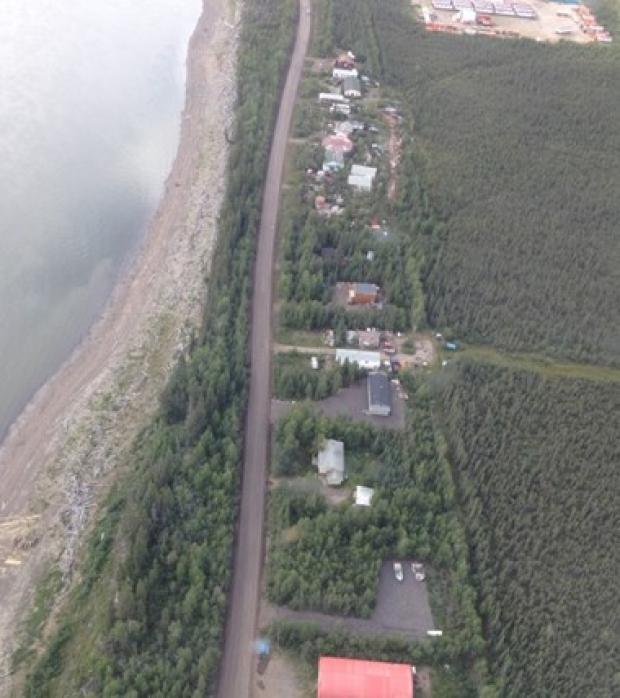 Arial view of a village