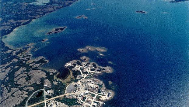 View of Dettah from air