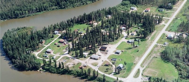 View of Kakisa from air