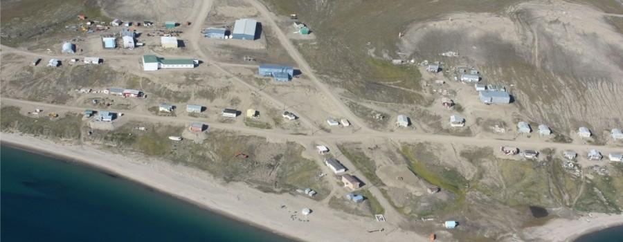 View of Sachs Harbour from air