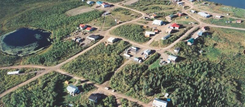 Aerial view of Tsiigehtchic